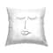 Stupell Industries Closed Eye Face Minimal Boho Design Throw Pillow, 18" x 18"